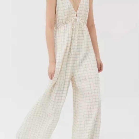 Urban Outfitters Cream Grid Maxi Skirt - Picture 2 of 4